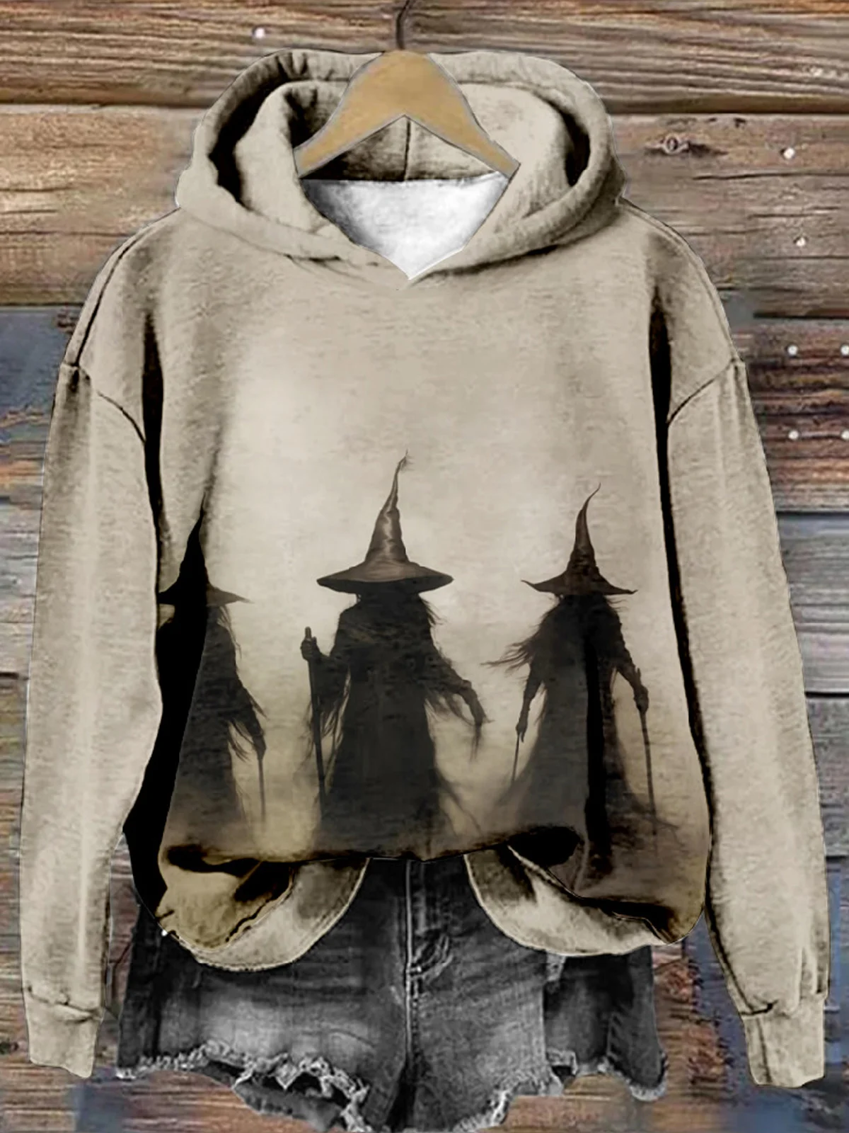 Three Spooky Witches In The Sand Land Hoodie