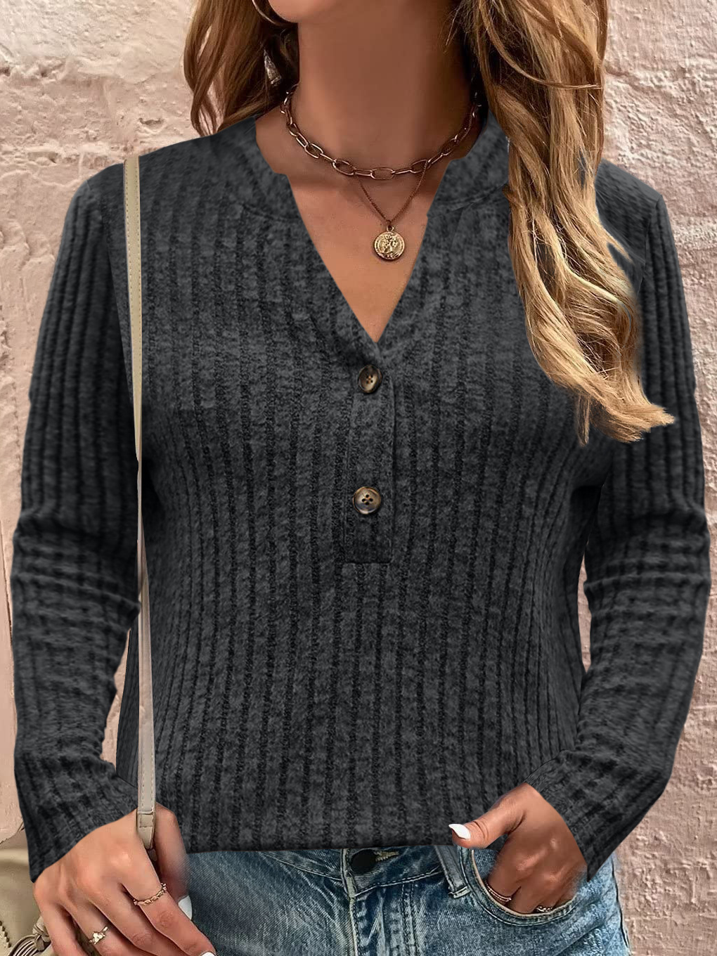 Regular Fit Plain Cotton Sweater