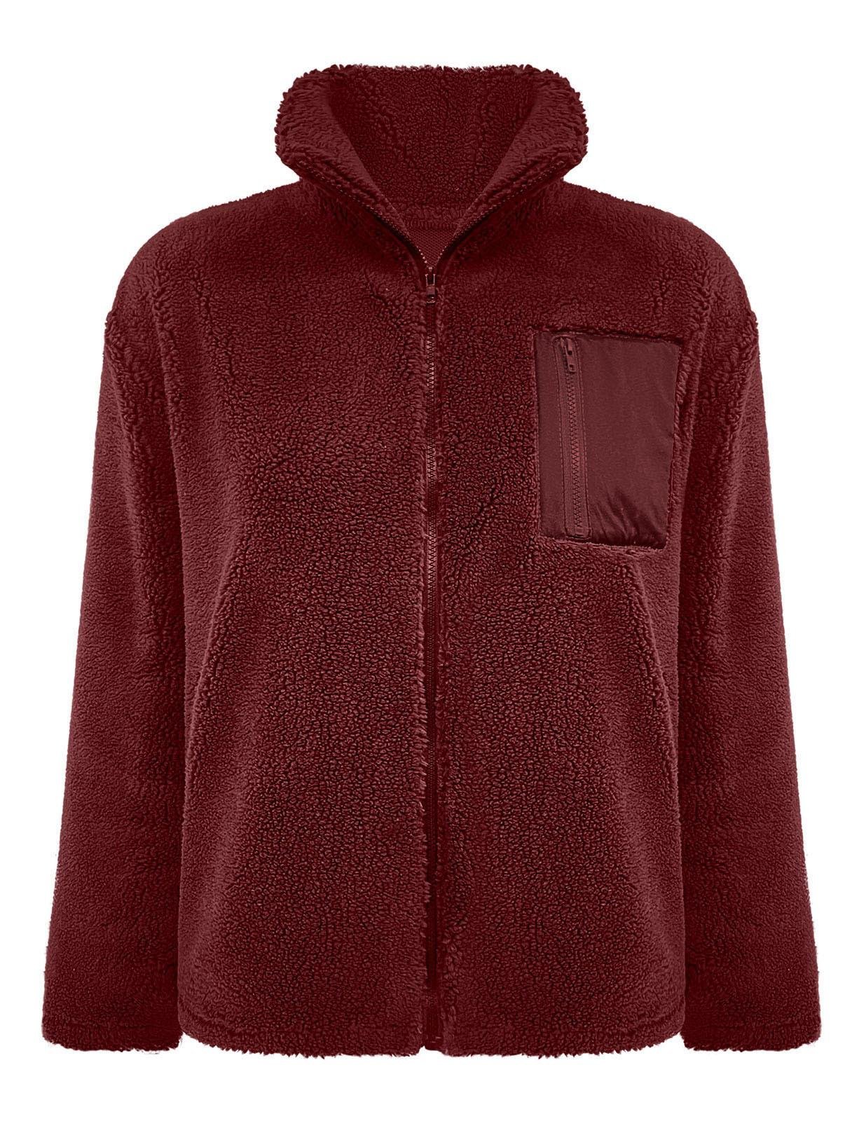 Loose Plain Lambswool Simple Jacket