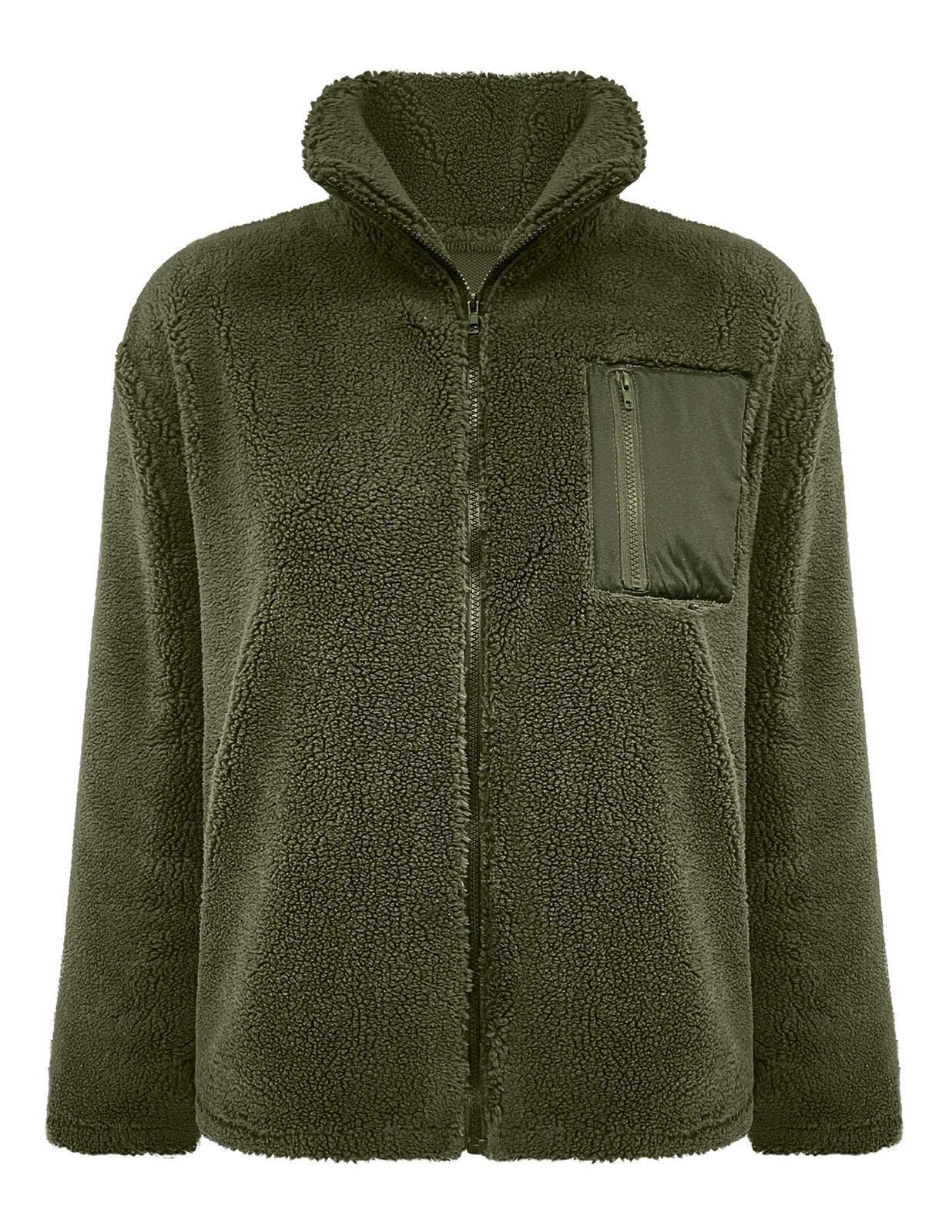 Loose Plain Lambswool Simple Jacket