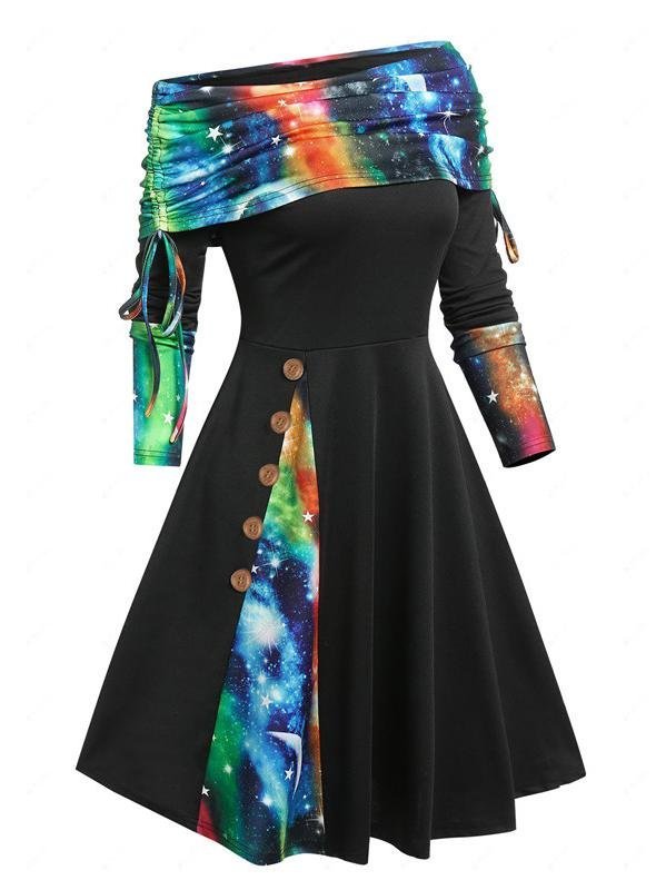 Ethnic Casual Long sleeve Loose Dress