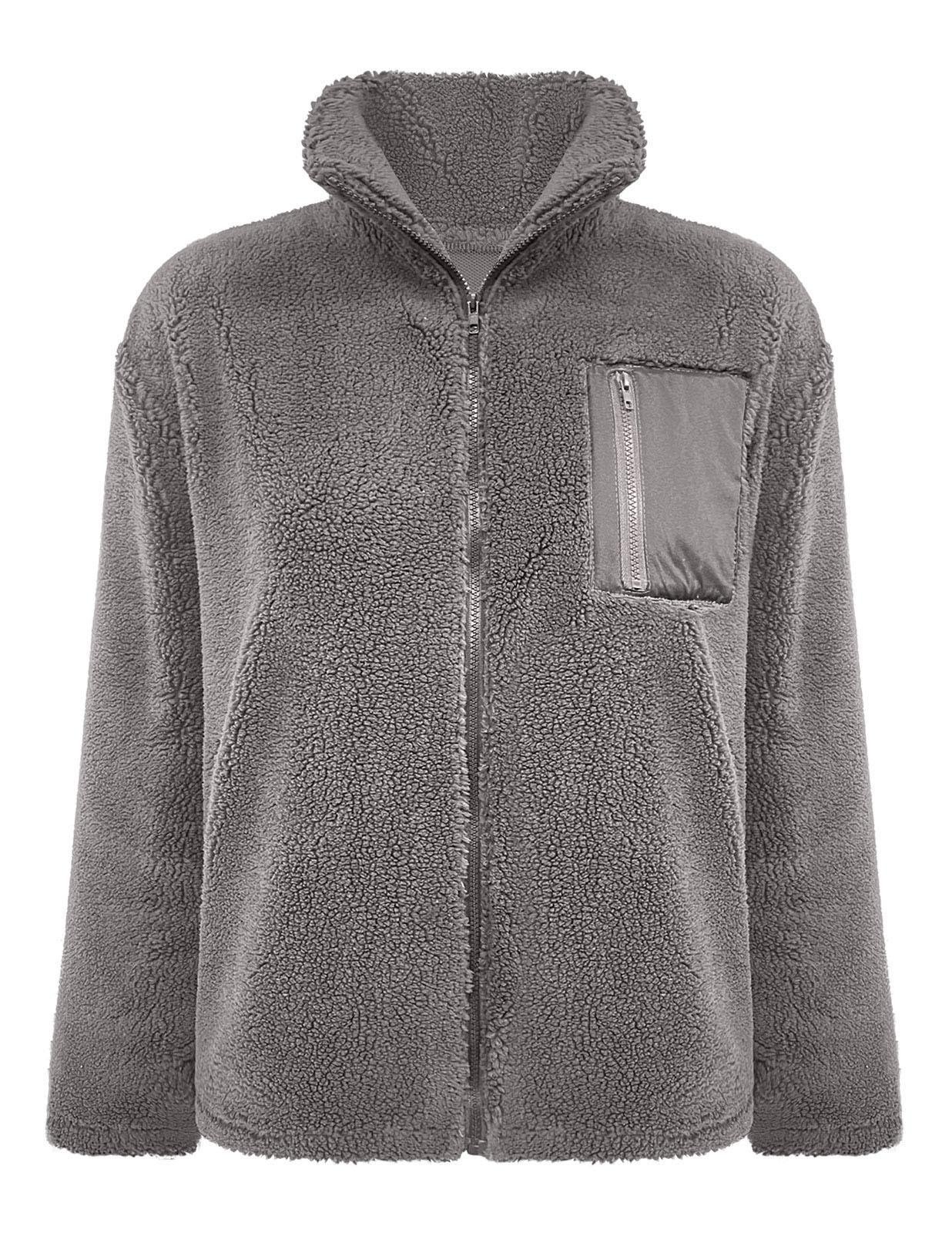 Loose Plain Lambswool Simple Jacket