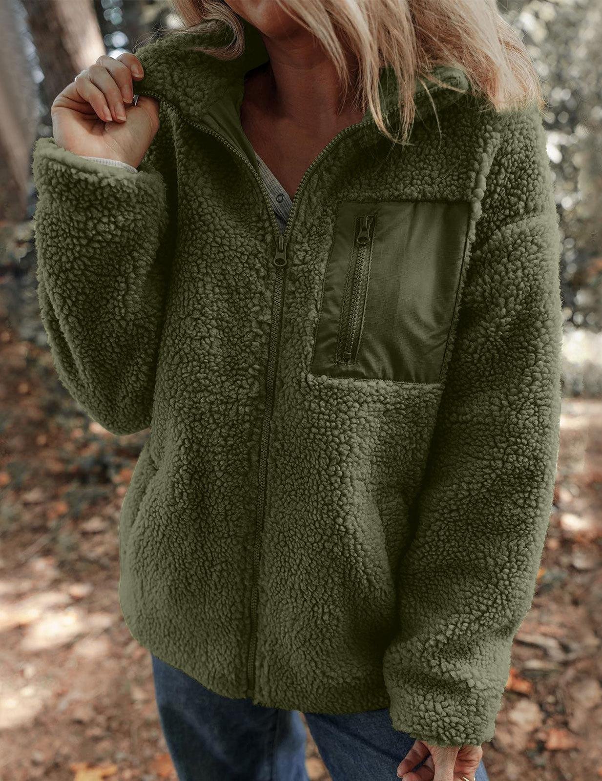 Loose Plain Lambswool Simple Jacket