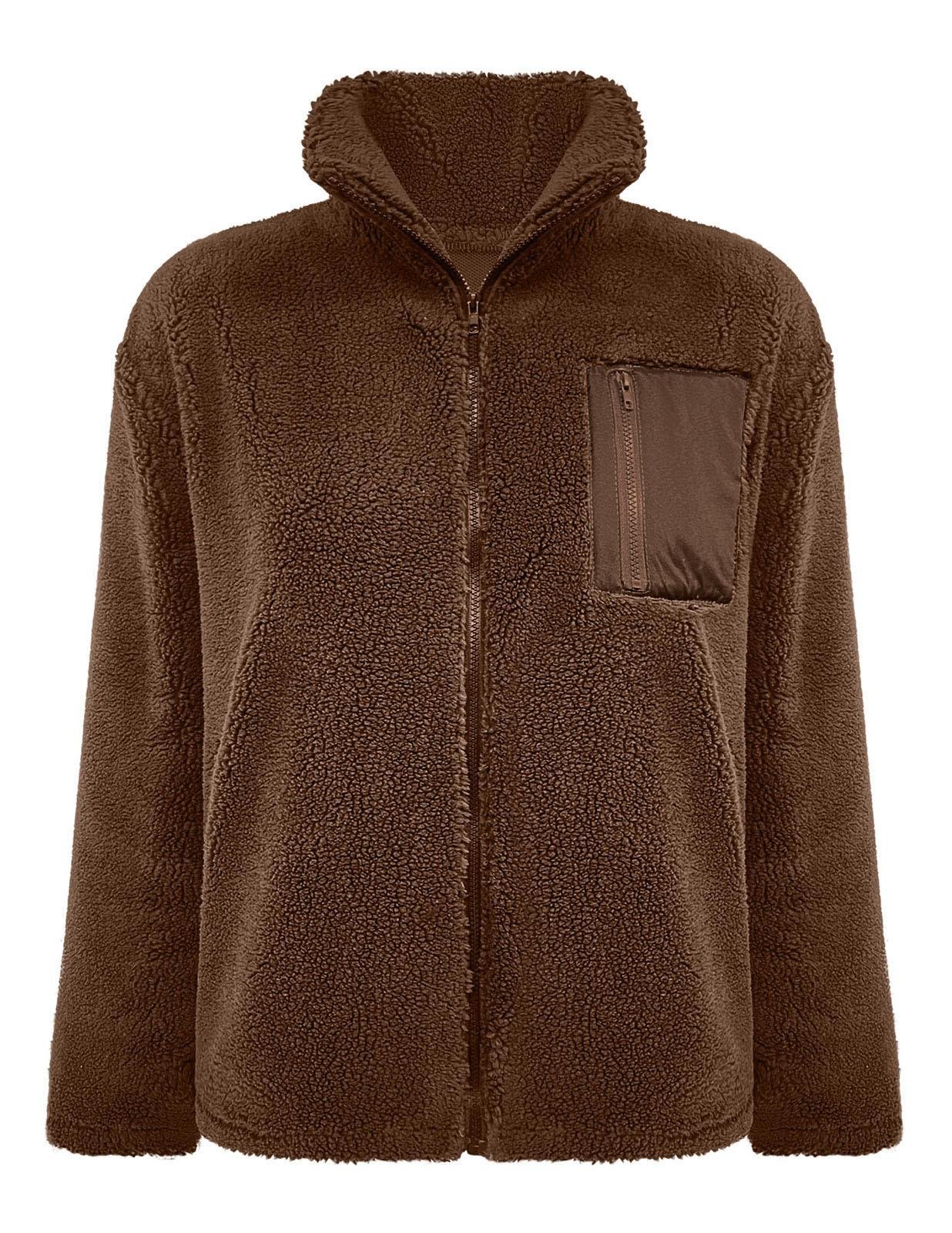 Loose Plain Lambswool Simple Jacket