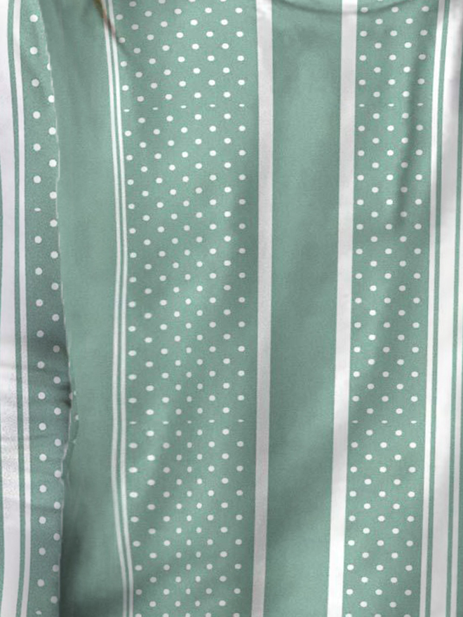 Striped Polka Dot Print Crew Neck Long-Sleeves T-shirt