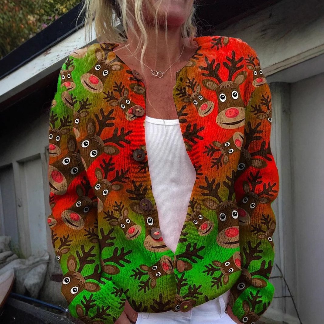 Loose Casual Crew Neck Jacket