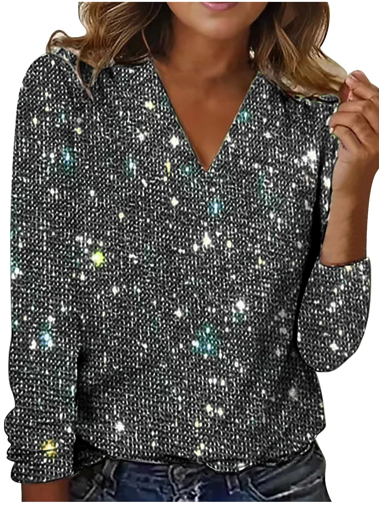 Casual Loose V-Neck T-Shirt