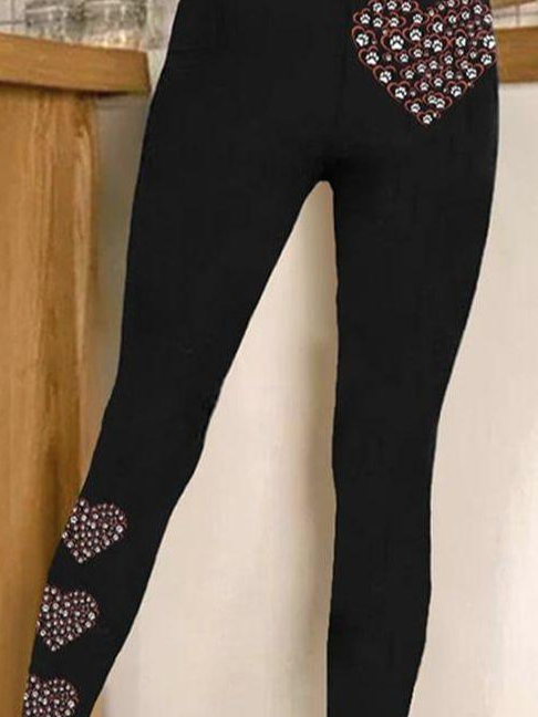 Women's Valentine's Day Heart Print Tights