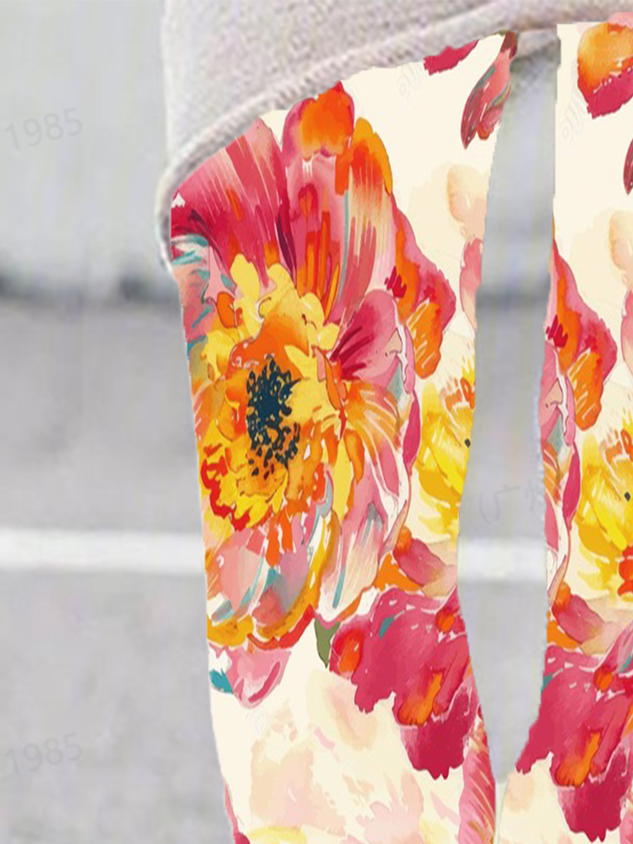 Floral Print Leggings