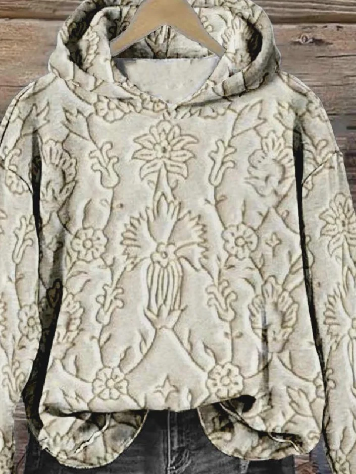 3D Printing Hoodie Vintage Loose Hoodie