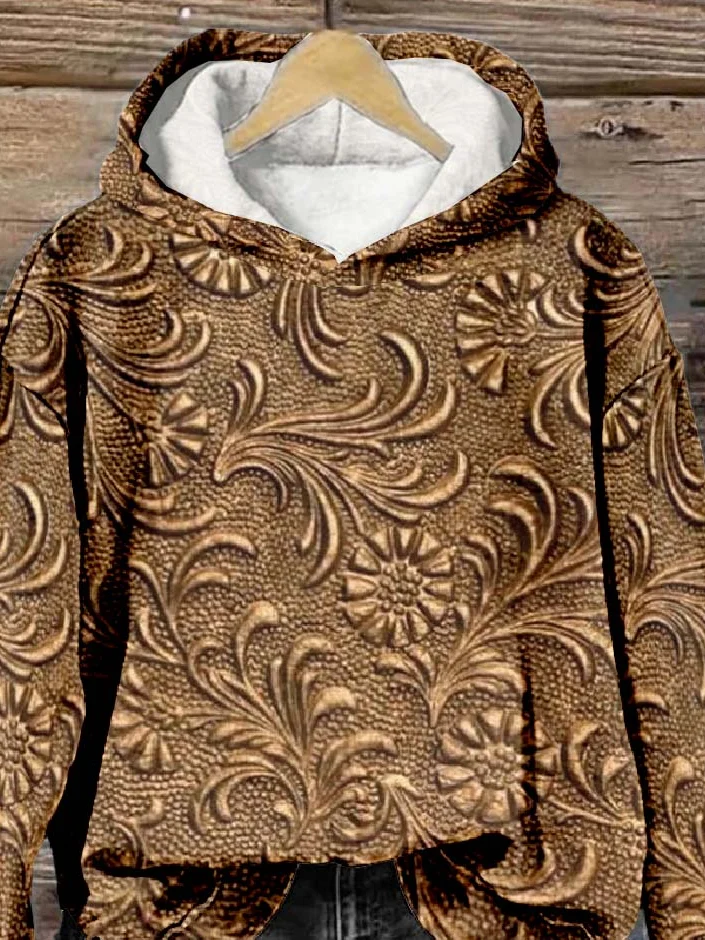 Vintage Loose 3D Printing Hoodie Hoodie
