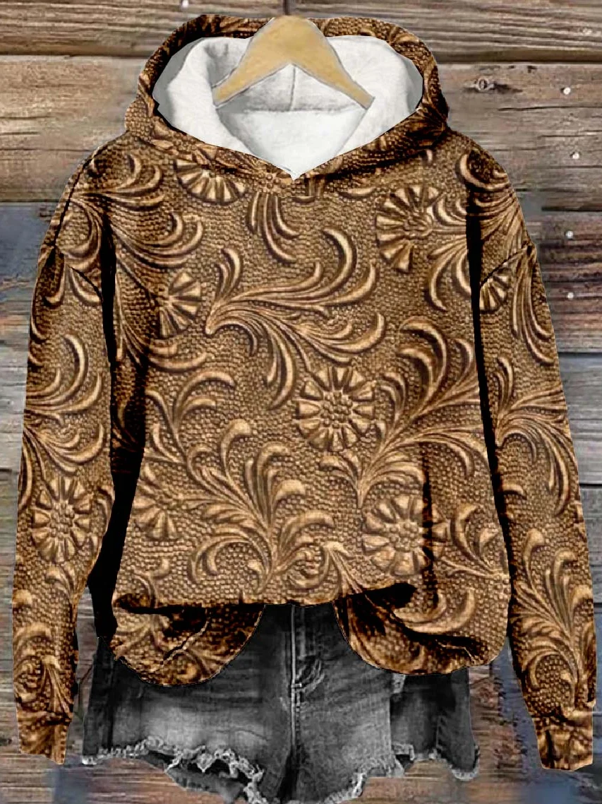 Vintage Loose 3D Printing Hoodie Hoodie