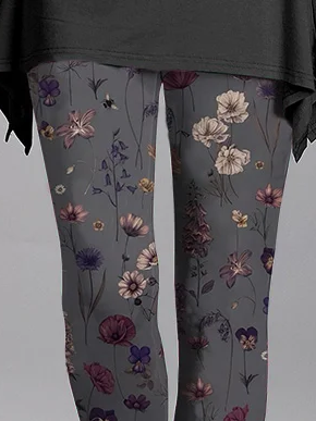 Women's Floral Print Casual Spring Leggings