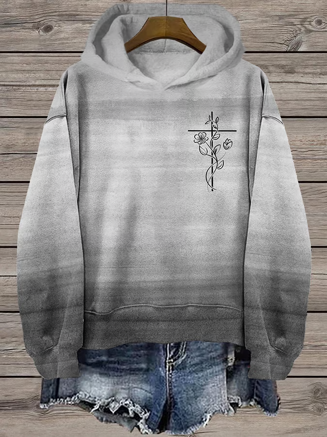 Women's Faith  Printed Hooded Sweatshirt