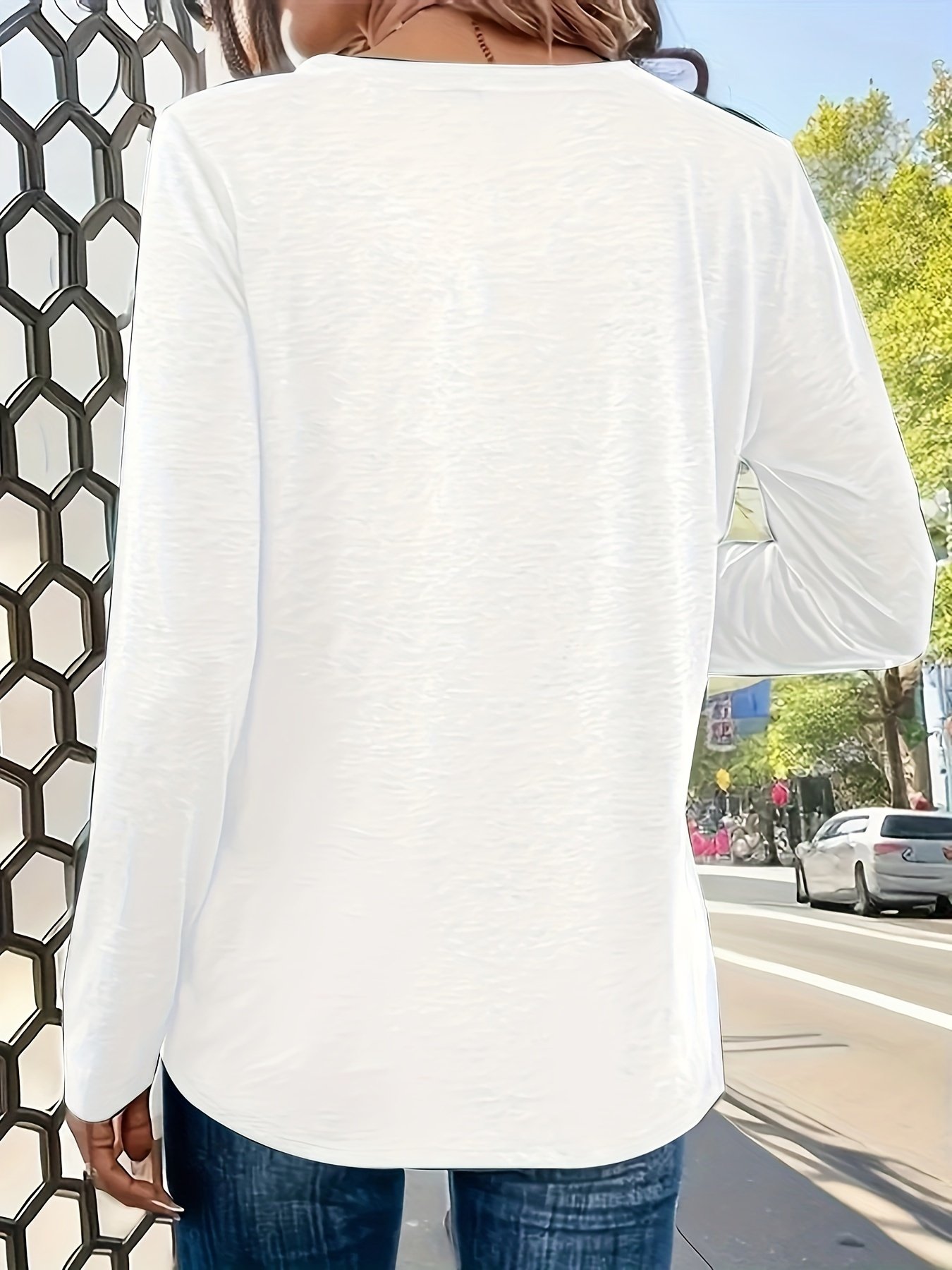 V Neck Casual Dandelion Regular Fit T-Shirt