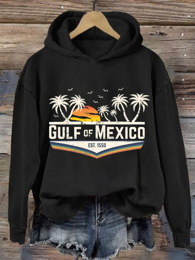 Women's Gulf Of Mexico Printed Sweatshirt Hoodie