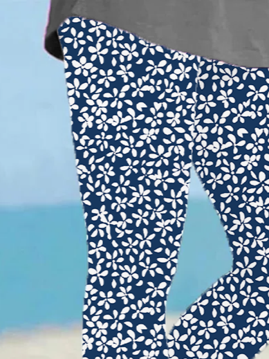 Women's Floral Spring Print Casual Leggings