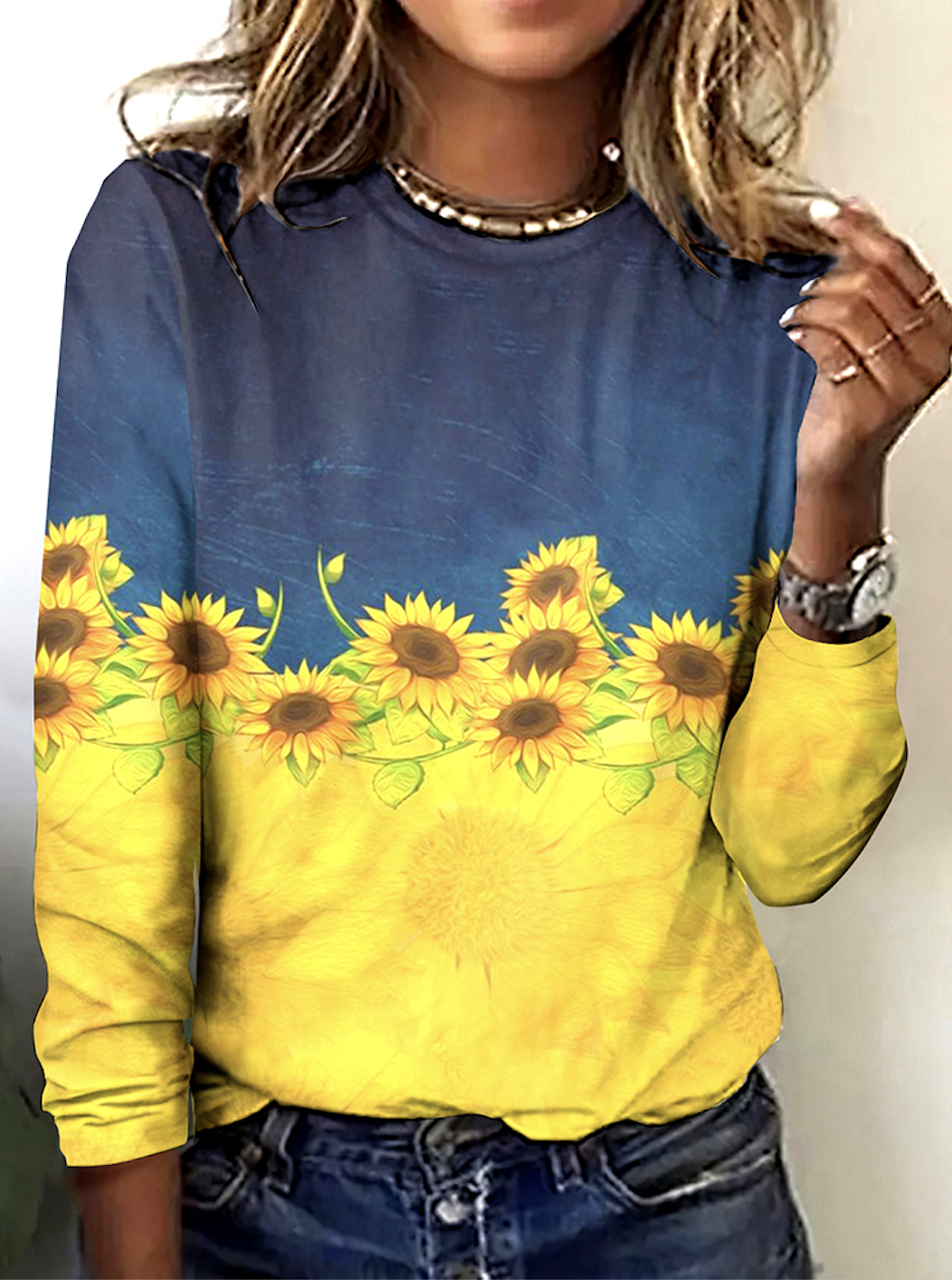Cotton Floral Casual T-Shirt