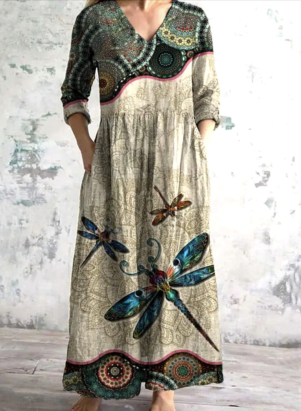 Animal Casual Dress With No