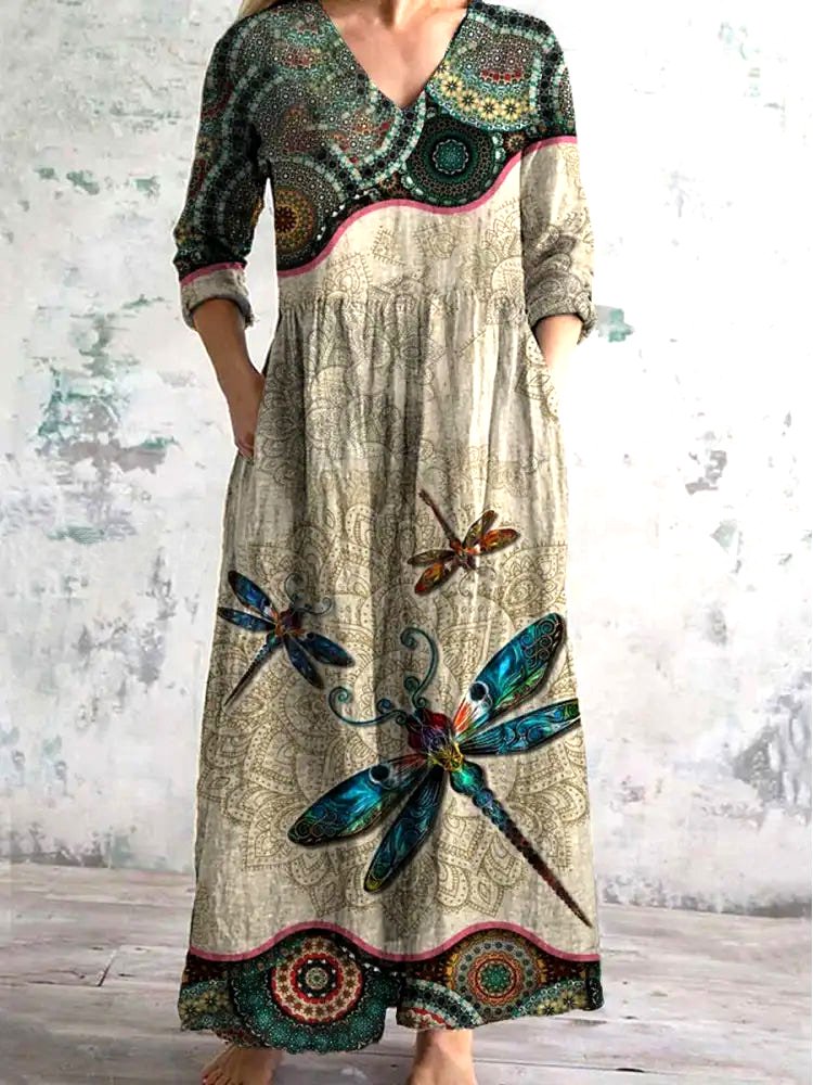 Animal Casual Dress With No