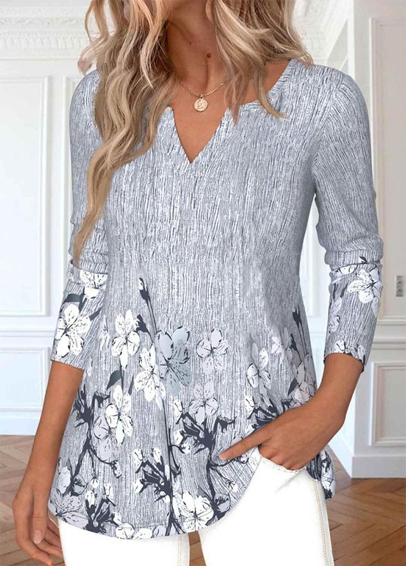 Jersey Casual V Neck Blouse