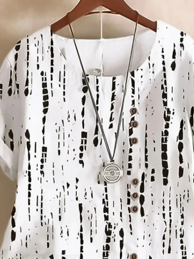 Casual Geometric Blouse