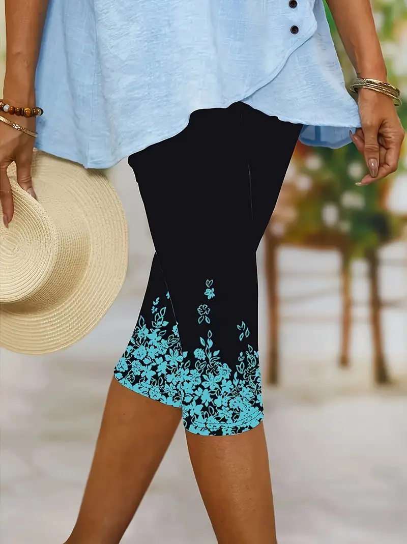 Women's Floral Print Spring Casual Leggings