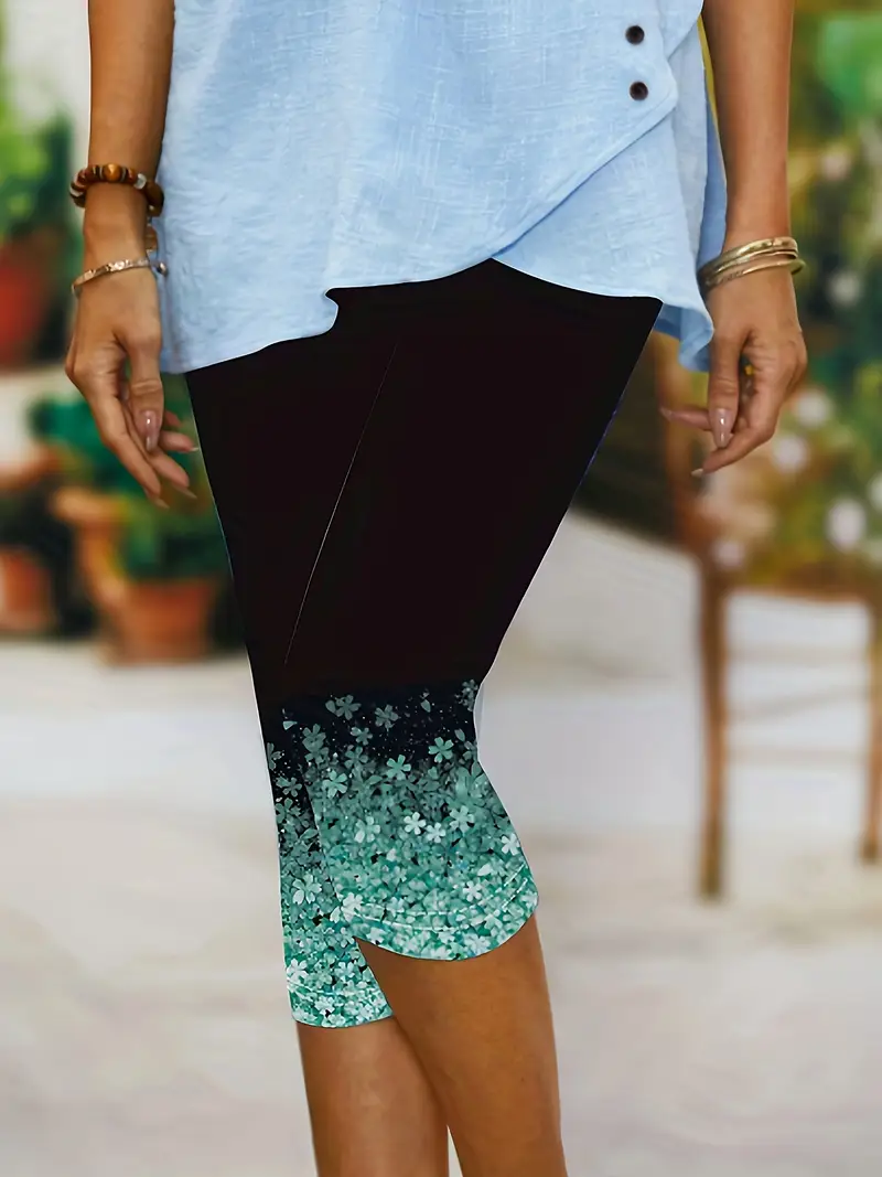 Women's Floral Print Spring Casual Leggings
