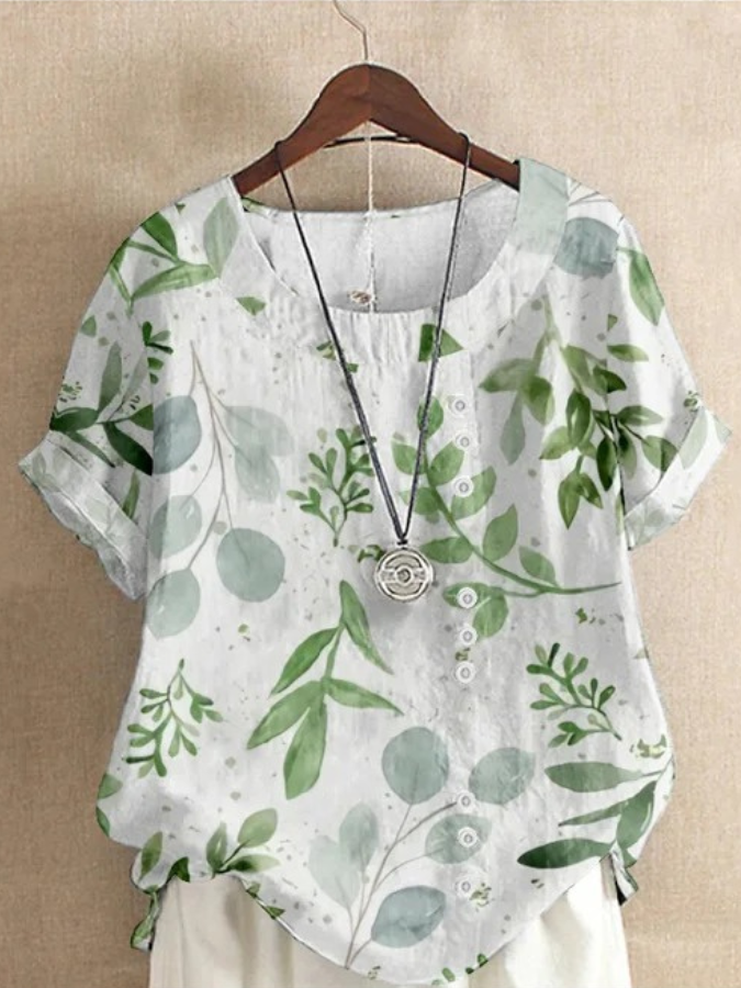 Crew Neck Casual Regular Fit Blouse