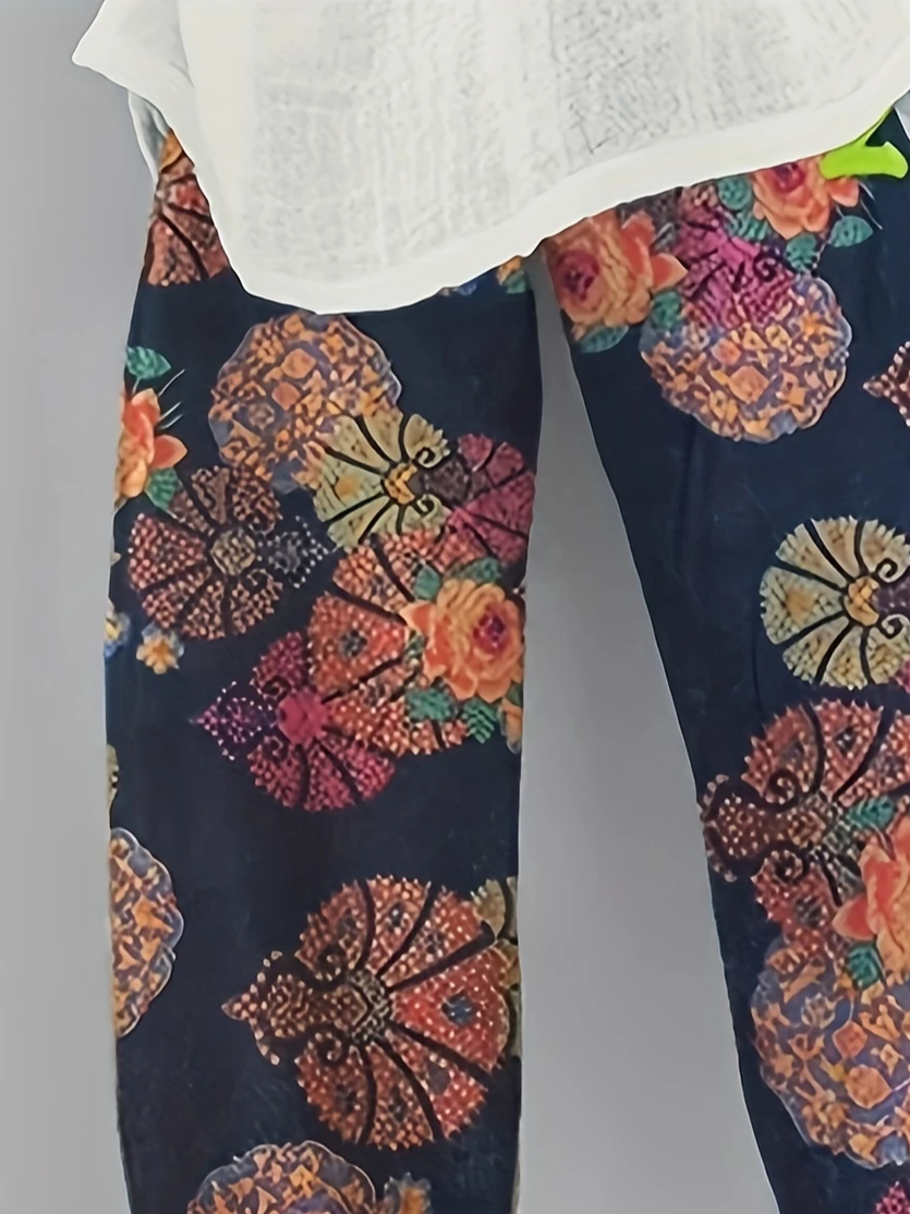 Women's Floral Print Casual Pants