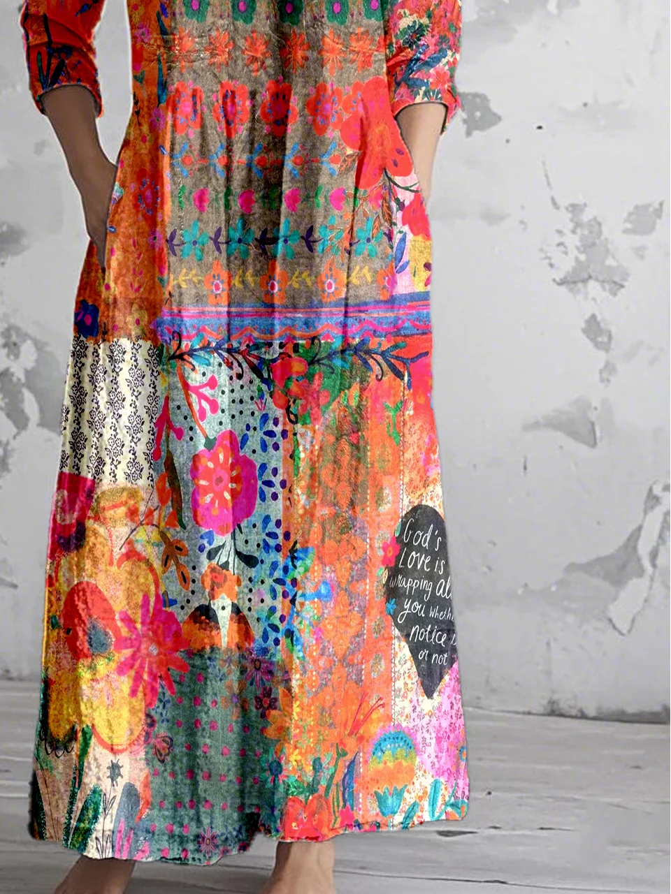 V Neck Casual Regular Fit Jersey Dress With No