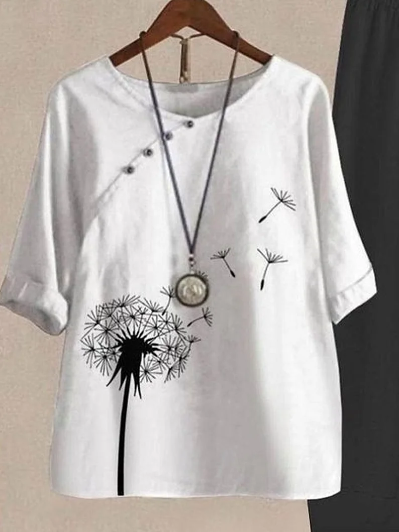 Women's Printing Floral Daily Going Out Two-Piece Set Black-white Casual Summer Top With Pants Matching Set