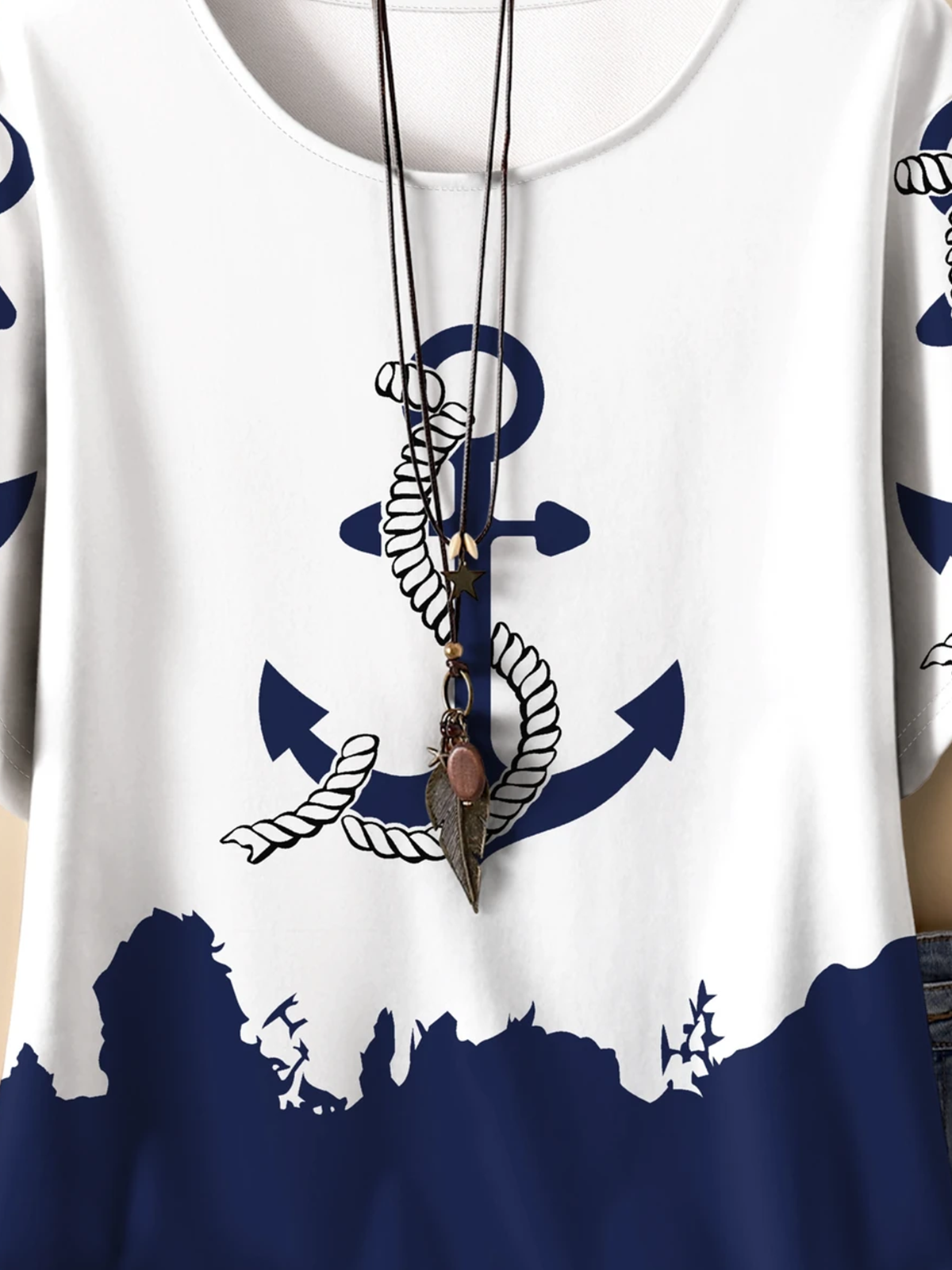 Dolman Sleeve Crew Neck Vintage Loose Linen T-Shirt