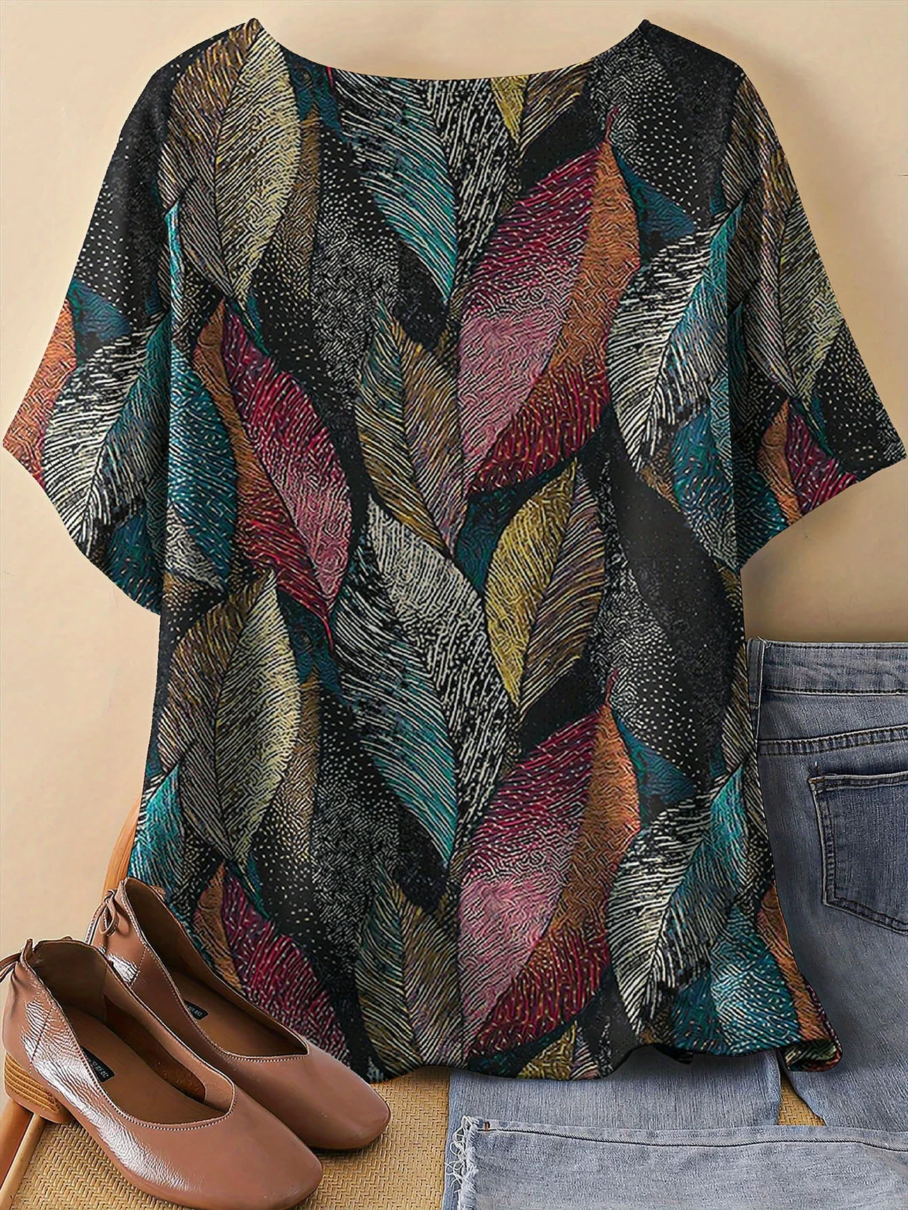 Loose Vintage Dolman Sleeve T-Shirt