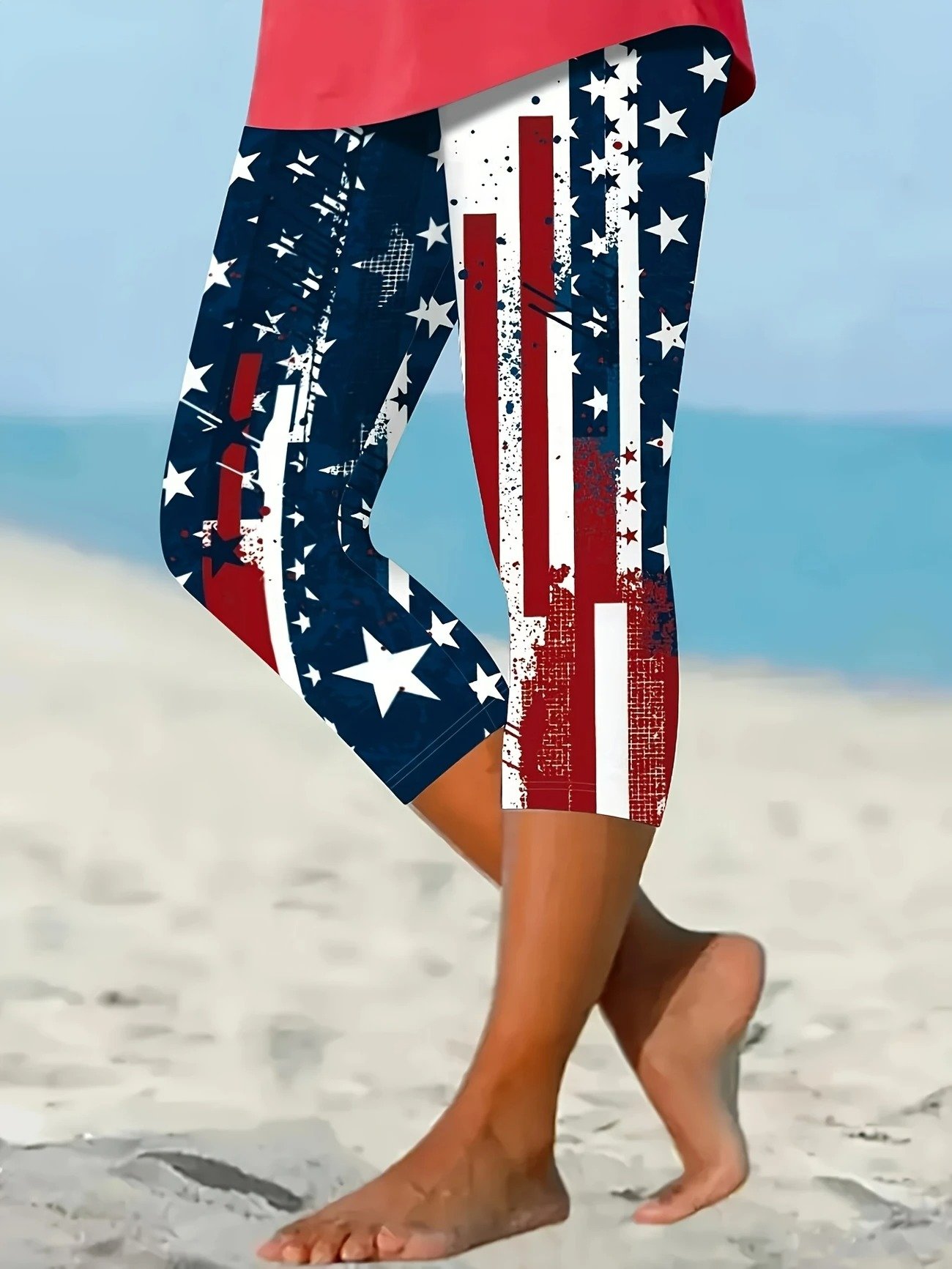Independence Day Regular Fit Casual Cotton Leggings