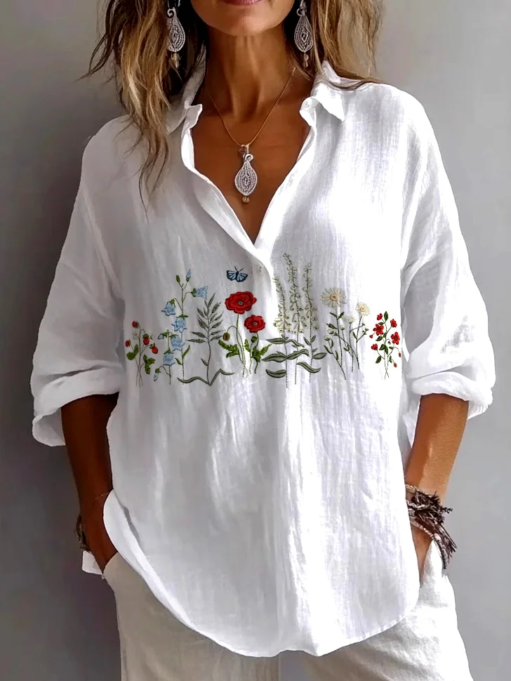 Regular Fit Shirt Collar Casual Cotton Shirt