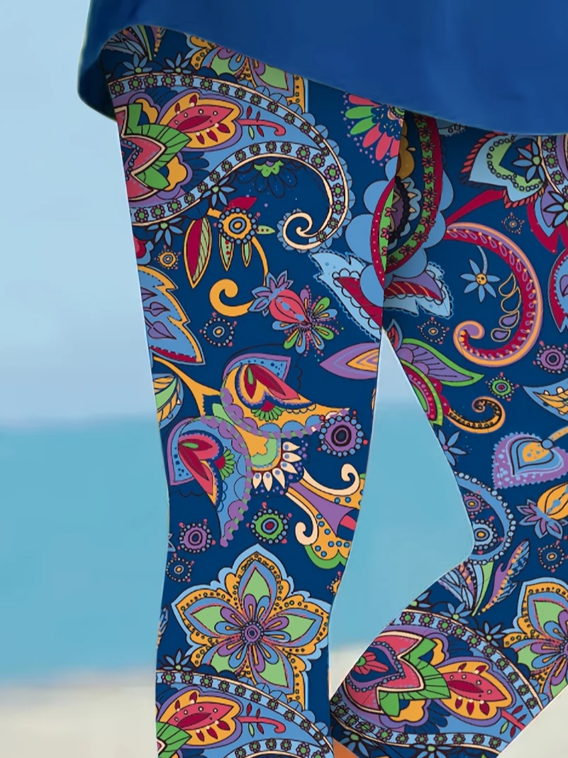 Women's Floral Print Casual Leggings