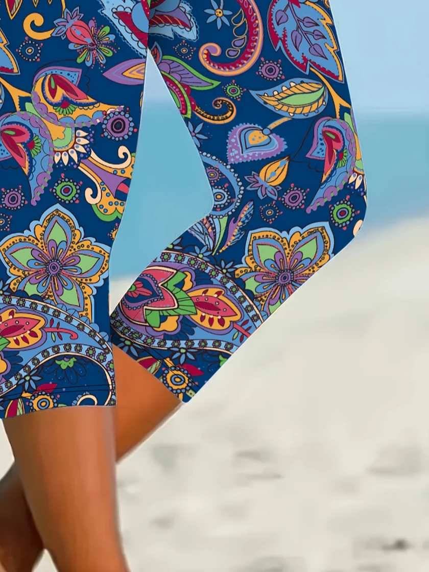 Women's Floral Print Casual Leggings