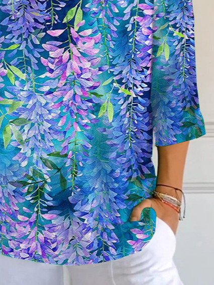 Women's Floral Print Casual T-Shirt