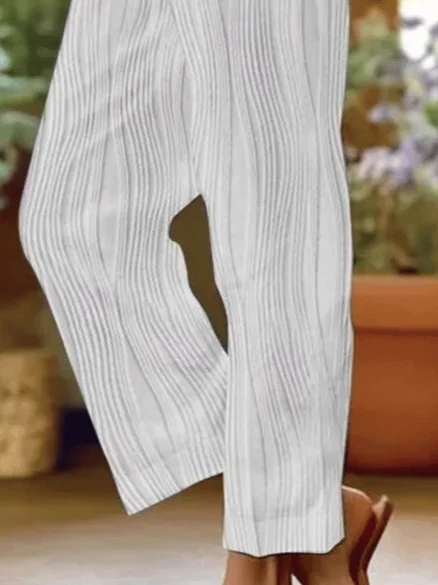 Women's Abstract Stripe Print Casual Pants