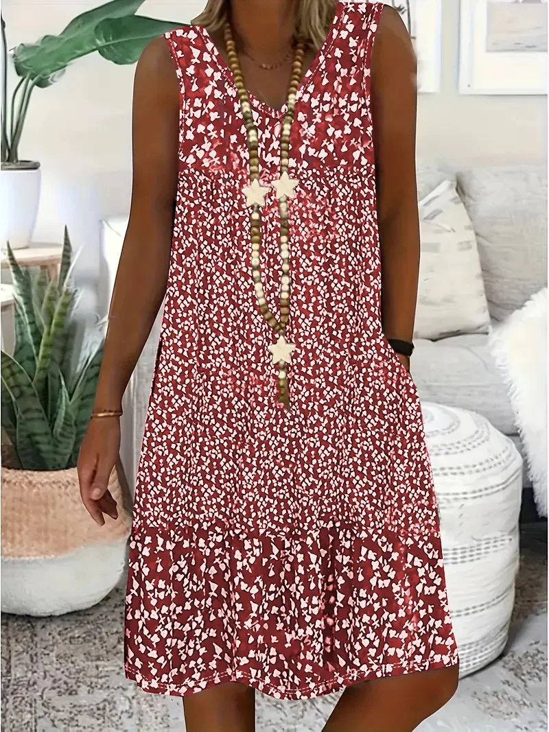 Cotton Casual Dress With No