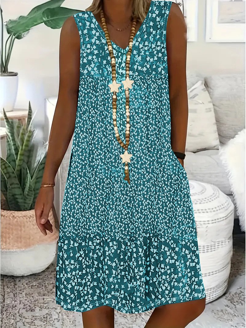 Cotton Casual Dress With No