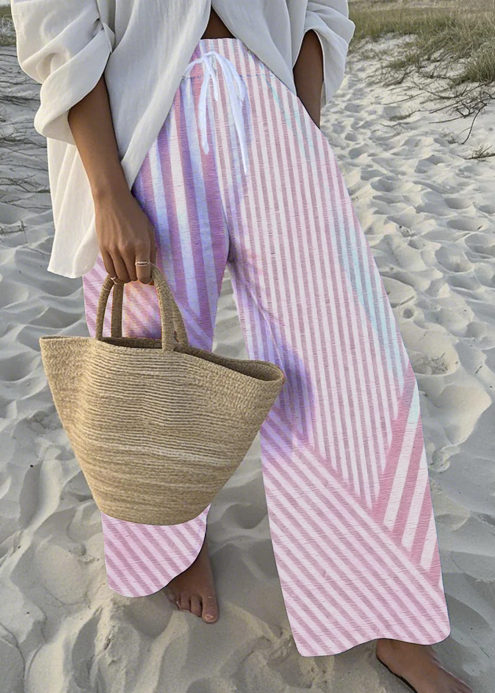Loose Casual Striped Pants