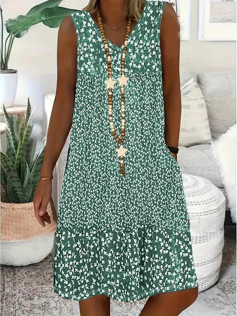 Cotton Casual Dress With No