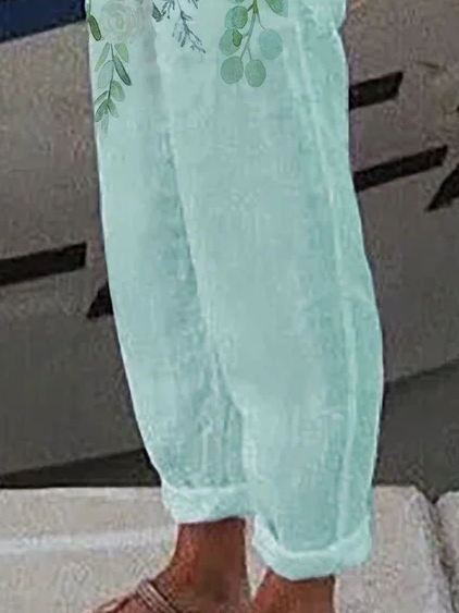 Women's Floral Print Casual Pants