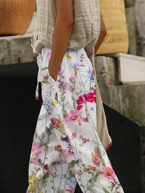 Women's Floral Print Casual Pants