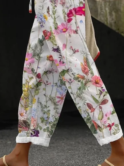 Women's Floral Print Casual Pants