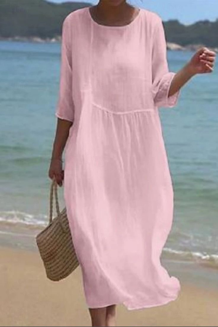 Loose Casual Dress With No
