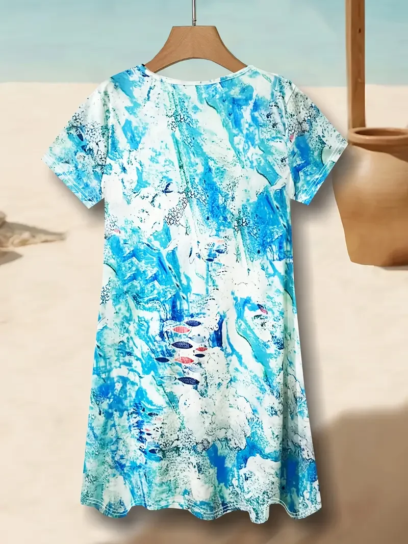 Cotton Casual Dress With No
