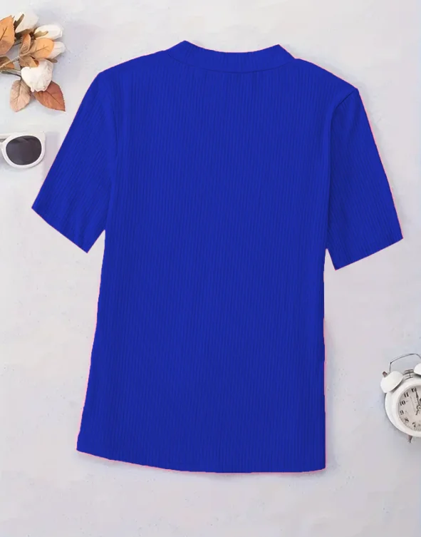 Women's Short Sleeve T-shirt Summer Black Plain V Neck Daily Going Out Casual Top